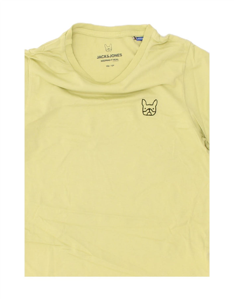 JACK & JONES Boys T-Shirt Top 11-12 Years Yellow Cotton | Vintage Jack & Jones | Thrift | Second-Hand Jack & Jones | Used Clothing | Messina Hembry 