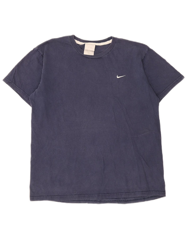 Nike Mens T-Shirt Top Medium Navy Blue Cotton