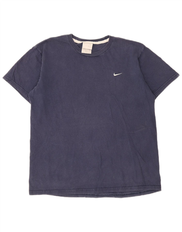 Nike Mens T-Shirt Top Medium Navy Blue Cotton