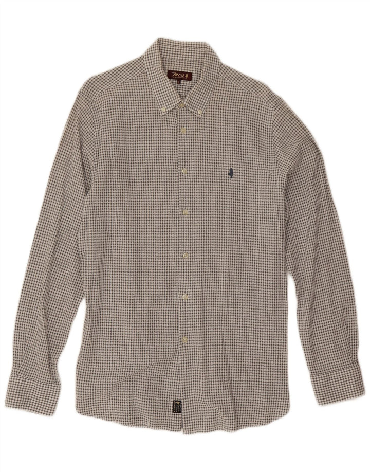 Marlboro Classics Mens Shirt XL Grey Geometric