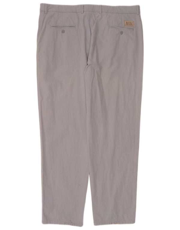 Avirex Mens Straight Chino Trousers W42 L34 Grey Cotton