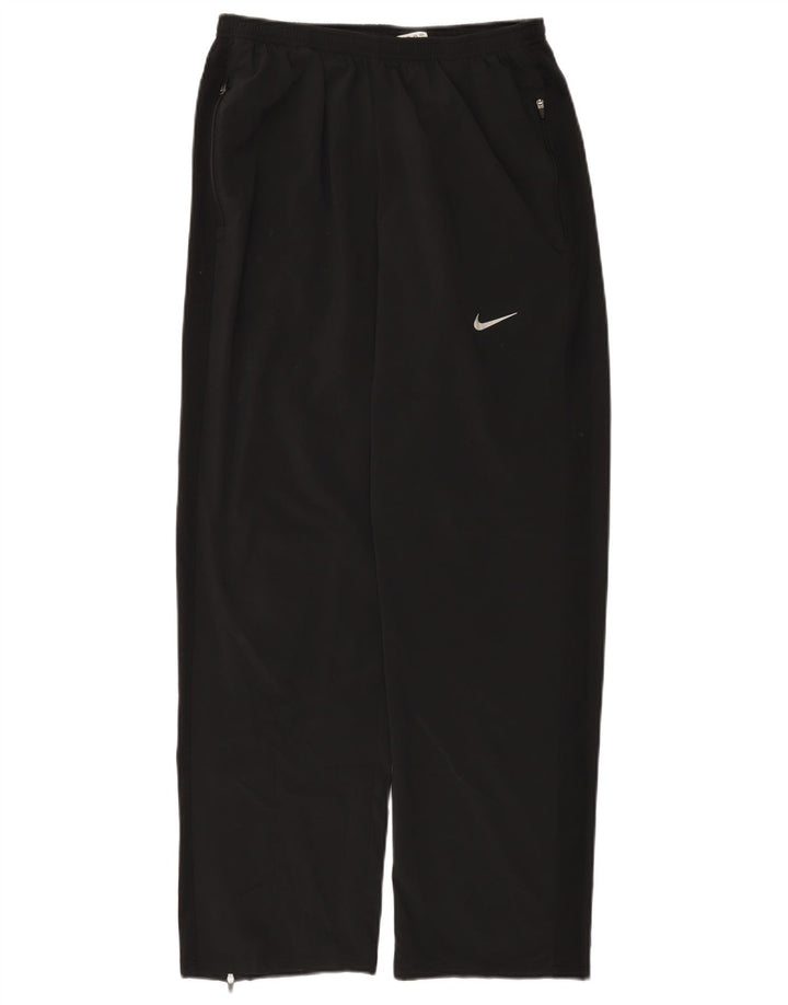 Nike Womens Dri Fit Tracksuit Trousers UK 16 Large Black Polyester