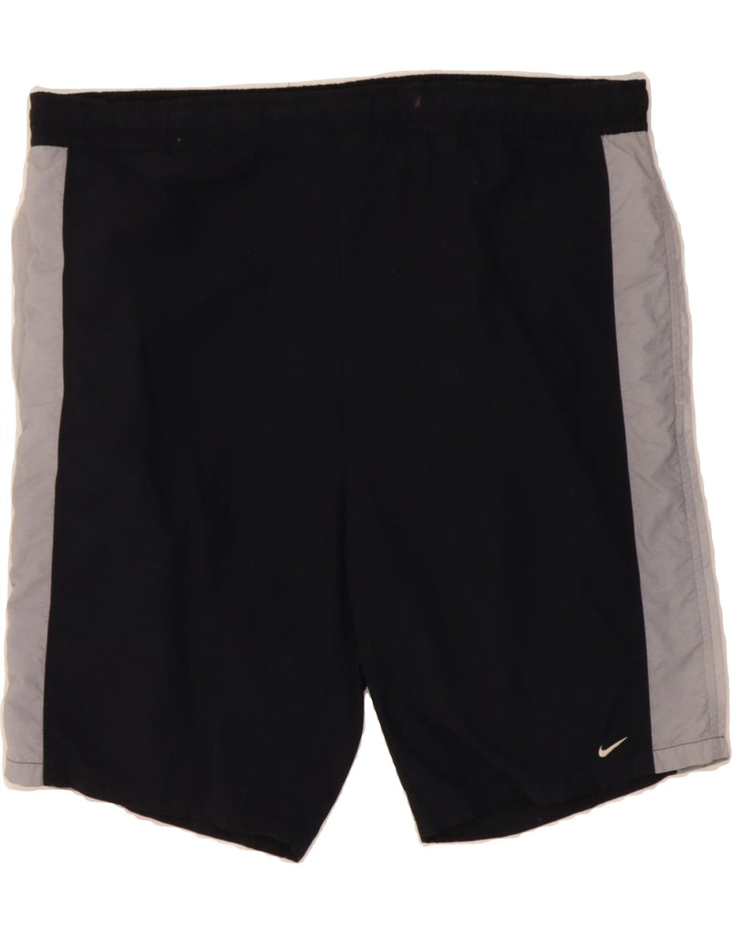 NIKE Mens Sport Shorts Medium Black Colourblock Vintage Nike and Second-Hand Nike from Messina Hembry 