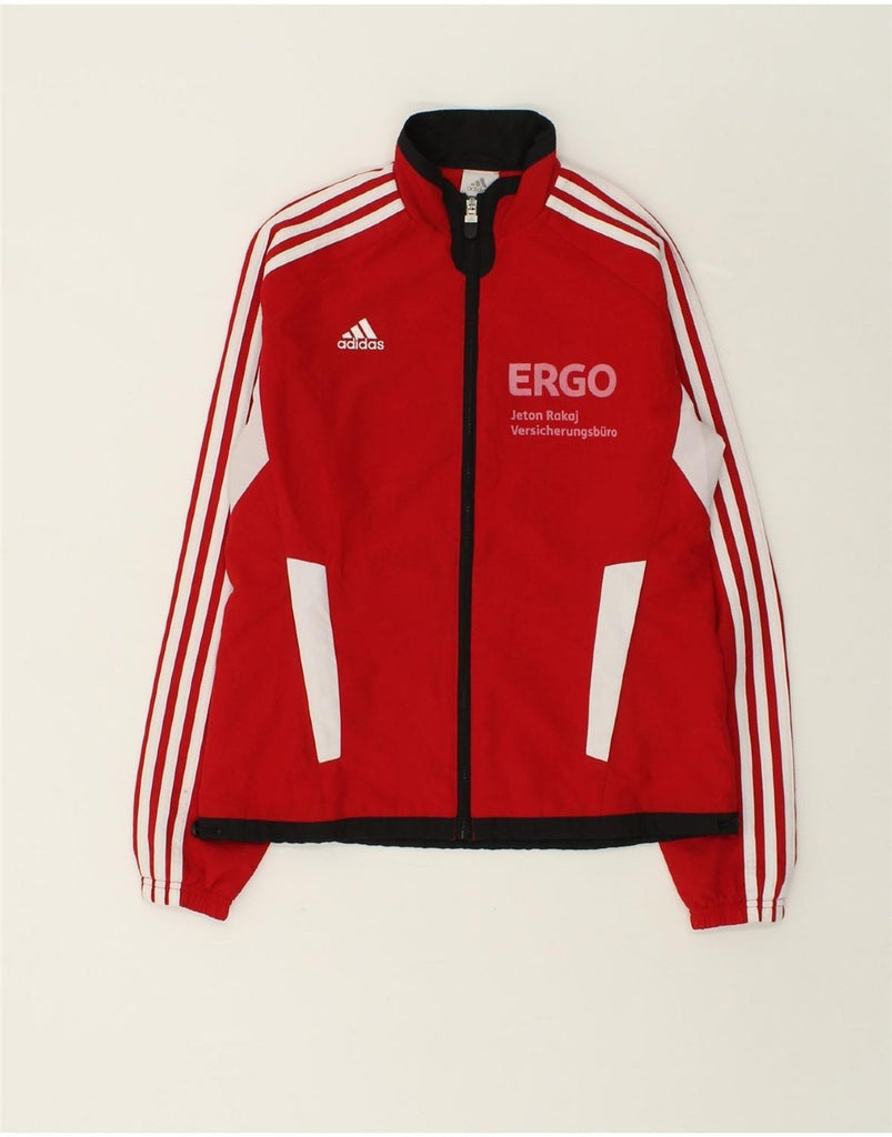 ADIDAS Mens Graphic Tracksuit Top Jacket Small Red Polyester | Vintage Adidas | Thrift | Second-Hand Adidas | Used Clothing | Messina Hembry 