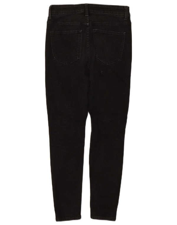 Marks & Spencer Womens The Ivy Skinny Jeans UK 8 Small W26 L26 Black Cotton