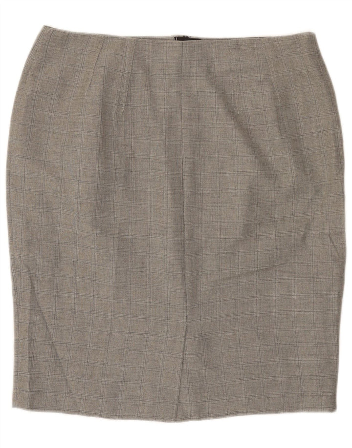 Marks & Spencer Womens Pencil Skirt UK 16 Large W36 Grey Polyester