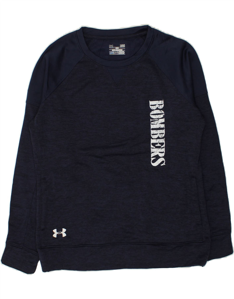 UNDER ARMOUR Mens Cold Gear Sweatshirt Jumper Large Navy Blue | Vintage Under Armour | Thrift | Second-Hand Under Armour | Used Clothing | Messina Hembry 