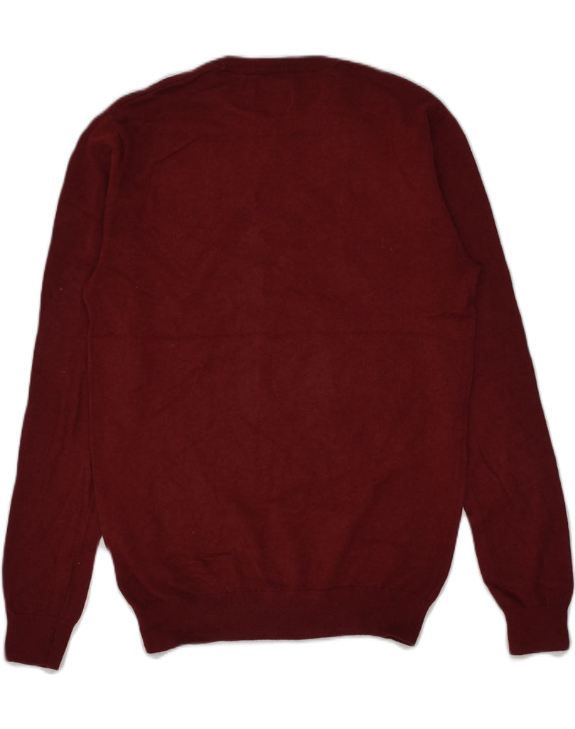 JACK WILLS Mens Crew Neck Jumper Sweater Small Maroon Cotton | Vintage Jack Wills | Thrift | Second-Hand Jack Wills | Used Clothing | Messina Hembry 