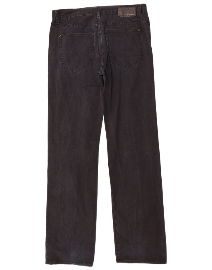 Calvin Klein Mens Straight Jeans W33 L34 Navy Blue Cotton