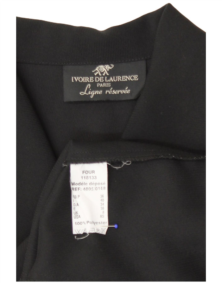 Ivoire de Laurence Womens Shirt Blouse UK 8 Small Black Polyester