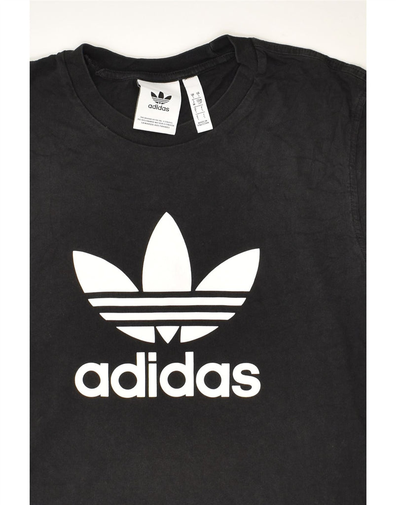 ADIDAS Mens Graphic T-Shirt Top Small Black Cotton | Vintage Adidas | Thrift | Second-Hand Adidas | Used Clothing | Messina Hembry 