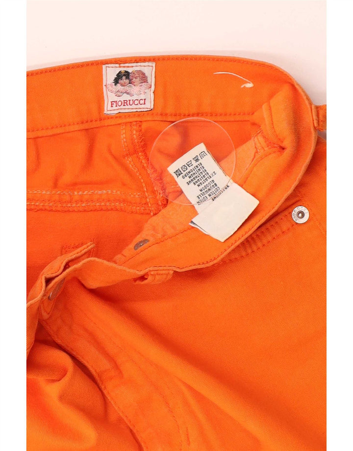 Fiorucci Womens Slim Jeans W28 L30 Orange Cotton