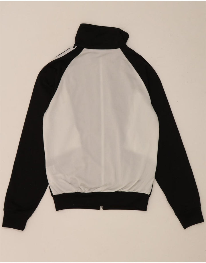 Adidas Womens Tracksuit Top Jacket UK 10 Small Black Colourblock Polyester