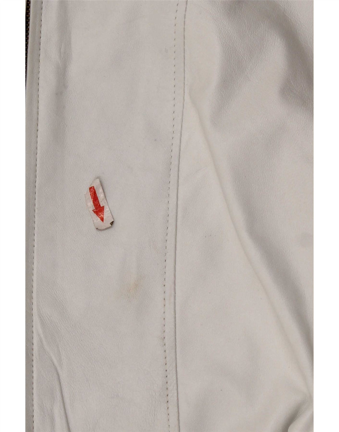 Vintage Womens Poncho Leather Coat UK 18 XL White