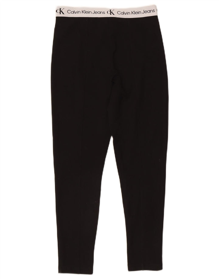 Calvin Klein Womens Graphic Leggings UK 10 Small Black Colourblock