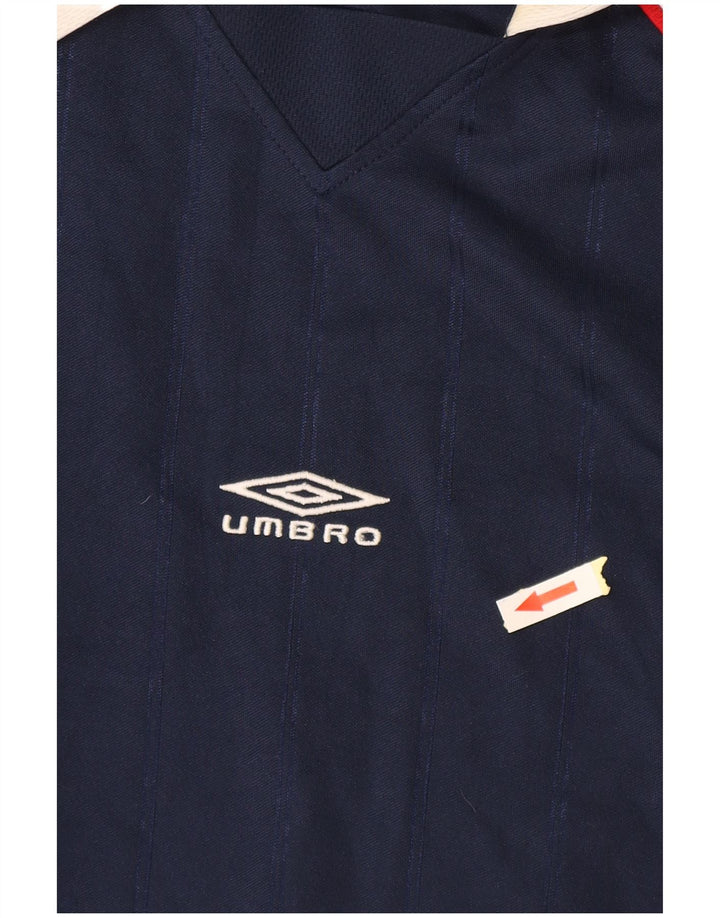 Umbro Mens Polo Shirt XL Navy Blue Colourblock Polyester