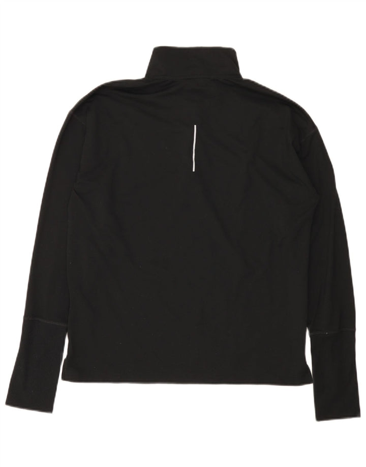 Nike Mens Running Zip Neck Top Long Sleeve Small Black Polyester