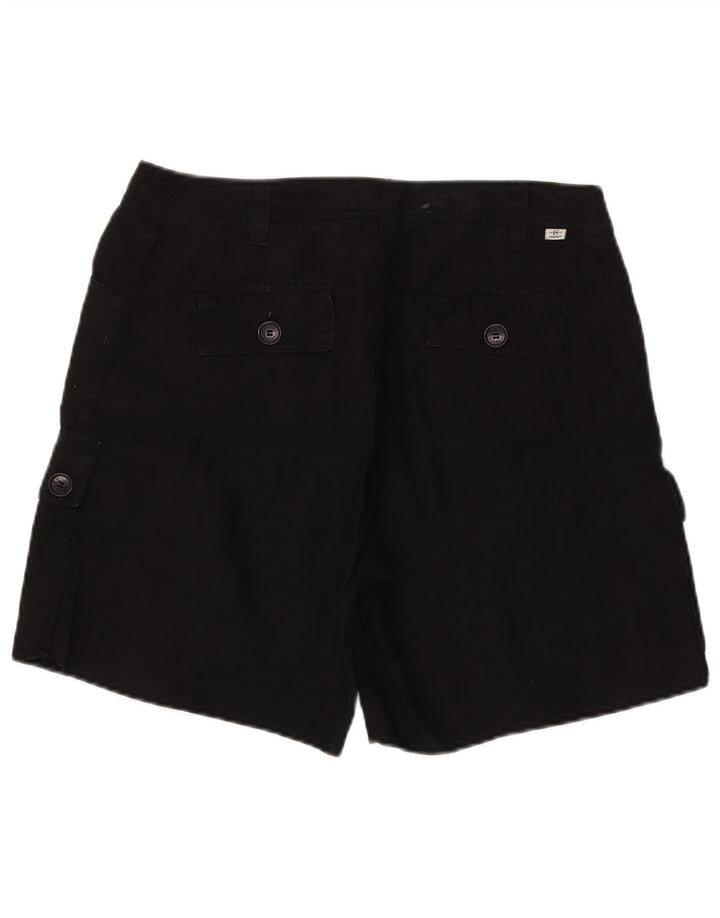 Cerruti 1881 Mens Cargo Shorts W32 Medium  Black Linen