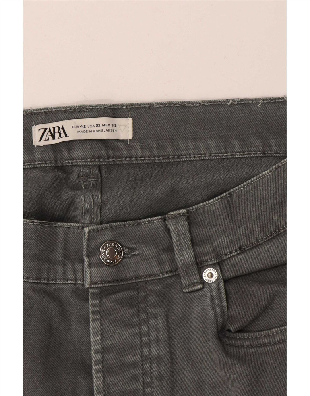 Zara Womens Slim Jeans EU 42 Large W32 L30 Grey