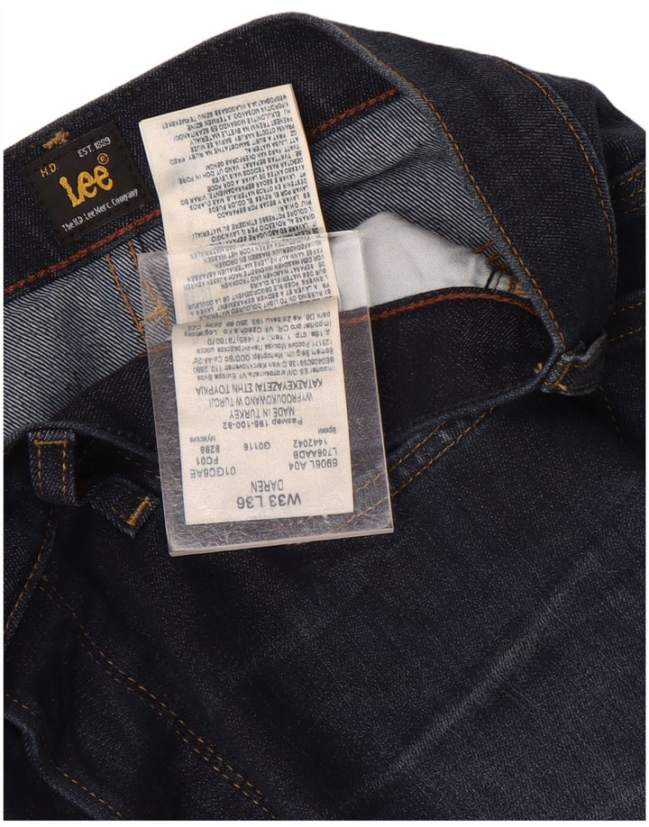 Lee Mens Daren Slim Jeans W33 L36 Navy Blue Cotton