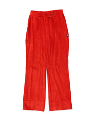 FILA Womens Straight Corduroy Trousers UK 8 Small W26 L26 Red Cotton