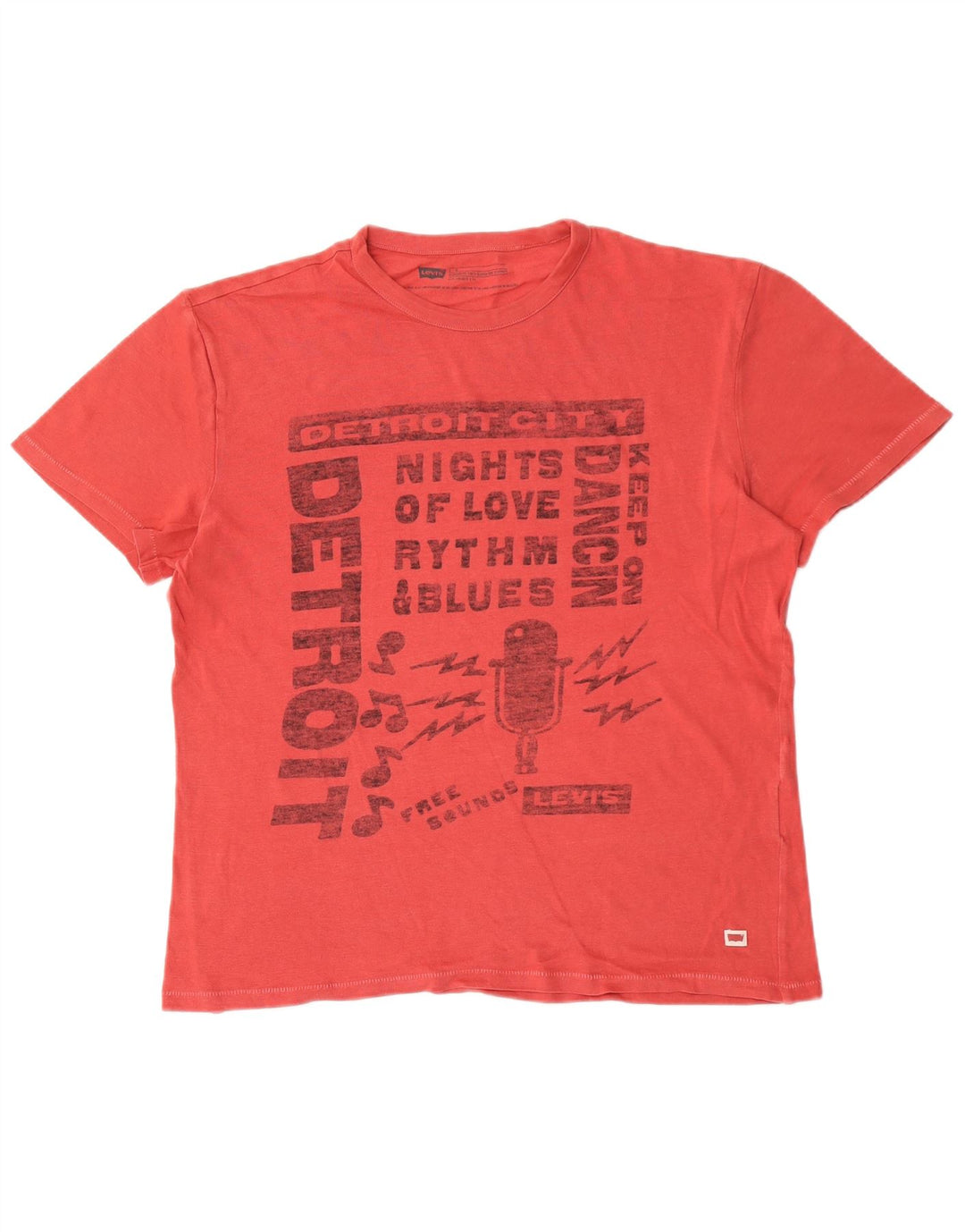 LEVI'S Mens Standard Fit Graphic T-Shirt Top Large Red