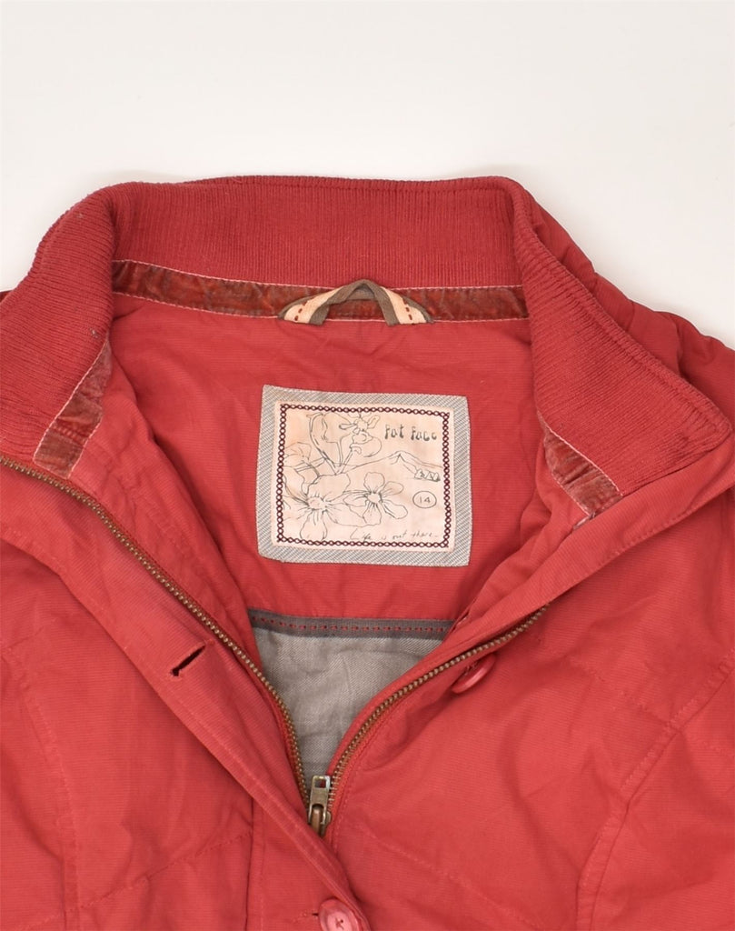 FAT FACE Womens Padded Jacket UK 14 Large  Red Polyester | Vintage Fat Face | Thrift | Second-Hand Fat Face | Used Clothing | Messina Hembry 