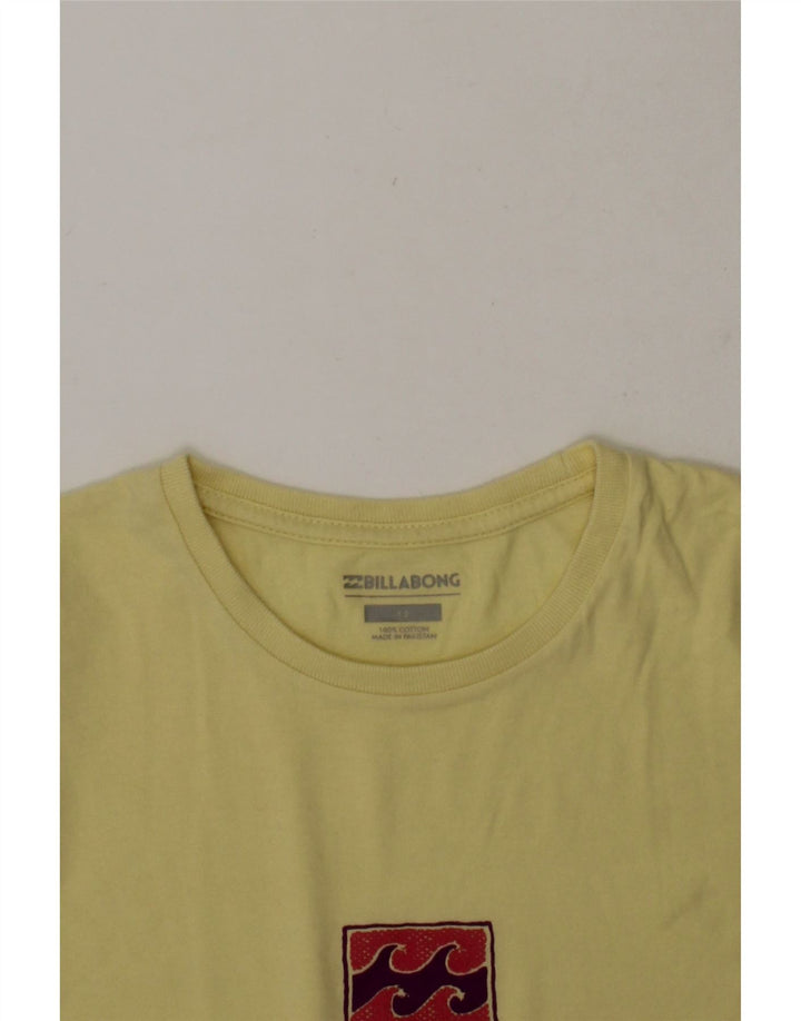 BILLABONG Girls T-Shirt Top 11-12 Years Yellow Cotton Vintage Billabong and Second-Hand Billabong from Messina Hembry 
