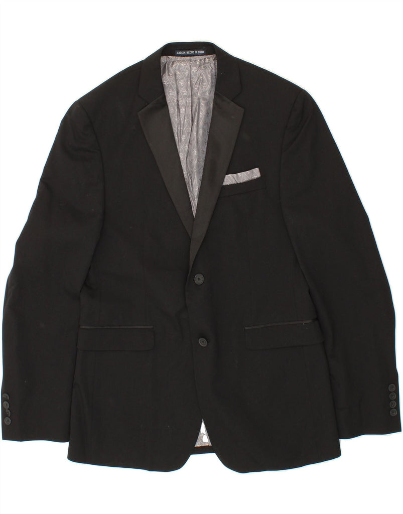 PENGUIN Mens 2 Button Blazer Jacket UK 40 Large Black Wool Vintage Penguin and Second-Hand Penguin from Messina Hembry 