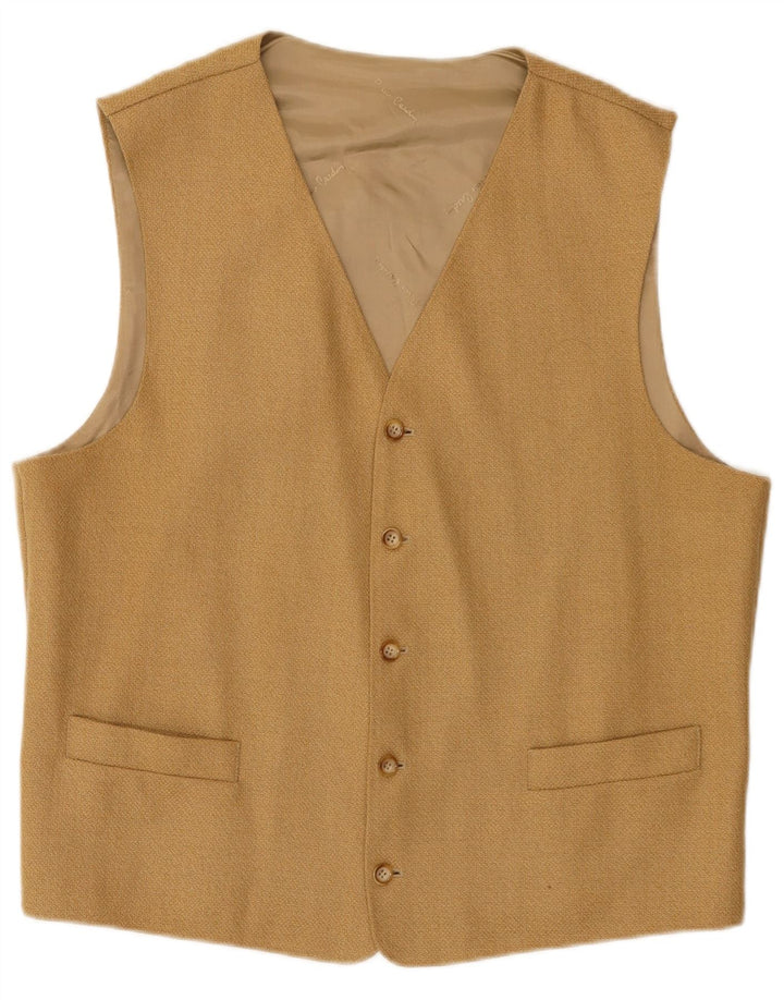 Pierre Cardin Mens Waistcoat IT 48 Medium Brown Wool