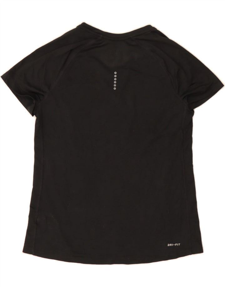 NIKE Womens Dri Fit T-Shirt Top UK 12 Medium Black Polyester Vintage Nike and Second-Hand Nike from Messina Hembry 