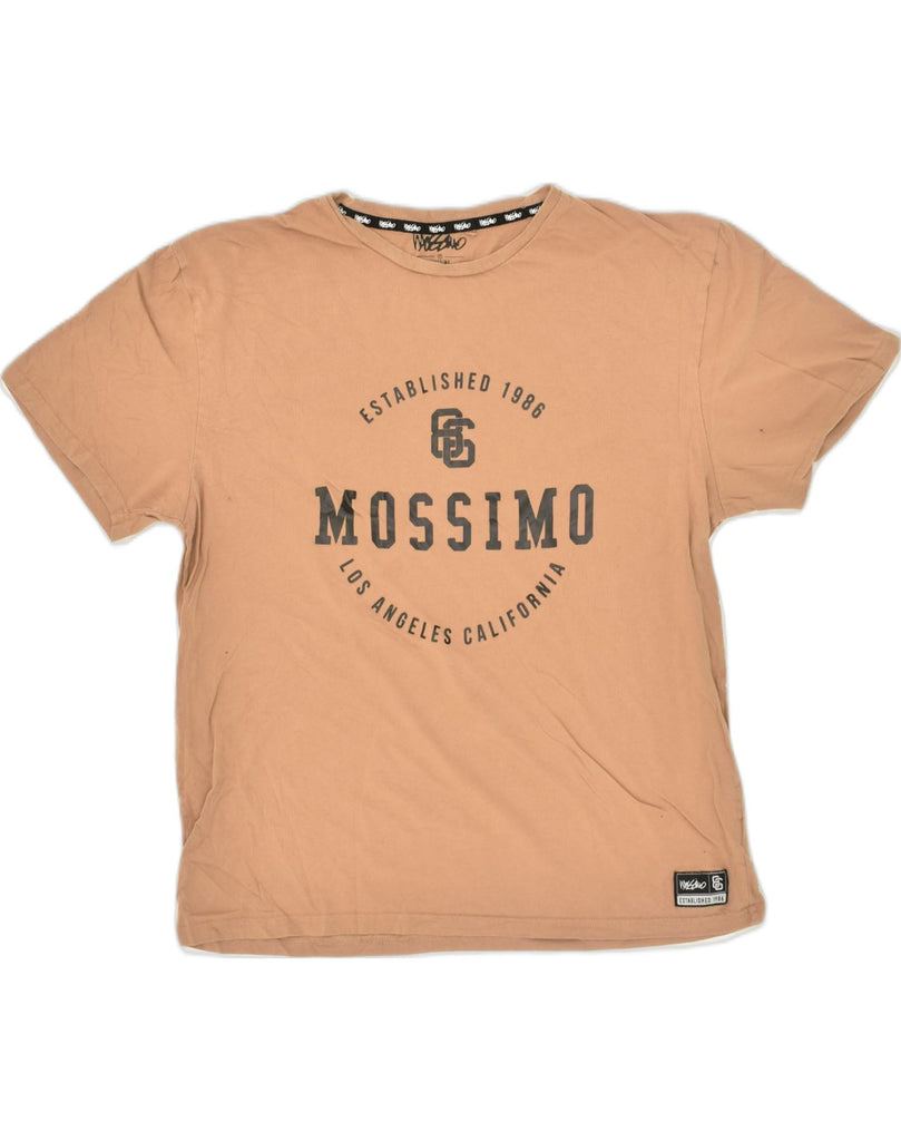 MOSSIMO Mens Graphic T-Shirt Top XL Beige Cotton | Vintage Mossimo | Thrift | Second-Hand Mossimo | Used Clothing | Messina Hembry 