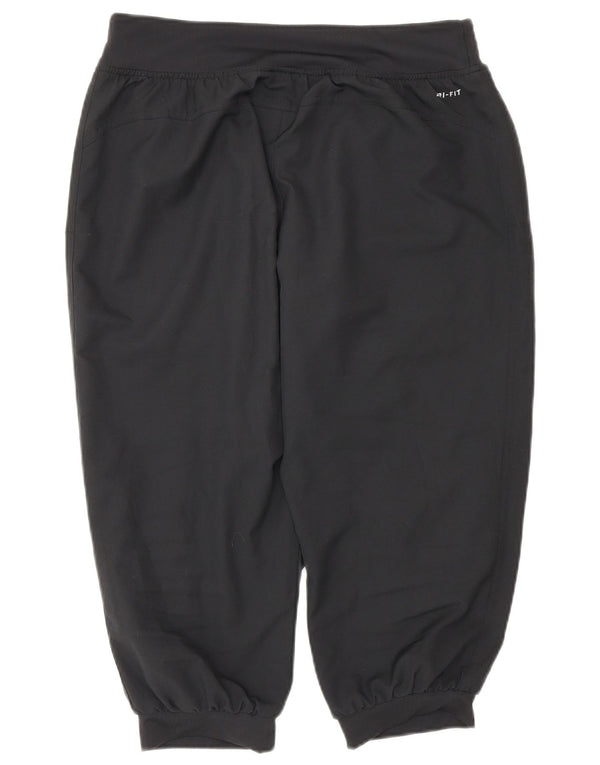 Nike Womens Dri Fit Capri Tracksuit Trousers Joggers UK 14 Medium Black