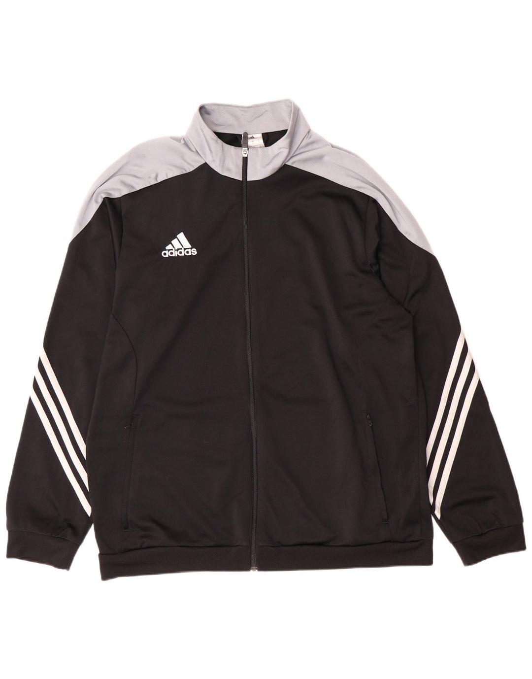 Adidas Mens Tracksuit Top Jacket XL Black Colourblock Polyester