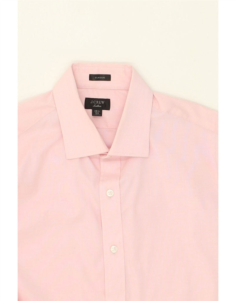 J. CREW Mens Classic Fit Shirt Size 15 1/2 34 Medium Pink Cotton | Vintage J. Crew | Thrift | Second-Hand J. Crew | Used Clothing | Messina Hembry 