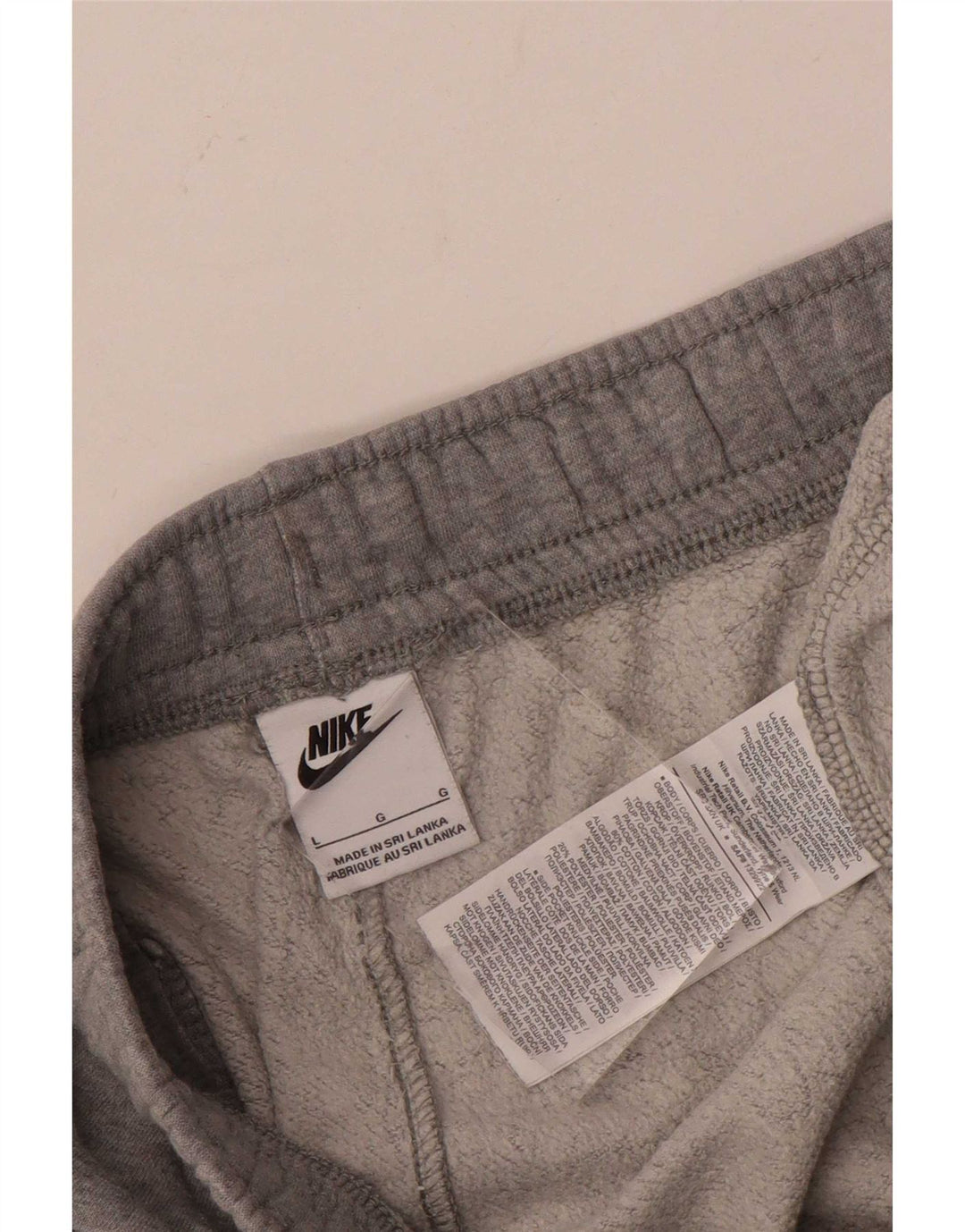 Nike Mens Tracksuit Trousers Joggers Large  Grey Cotton