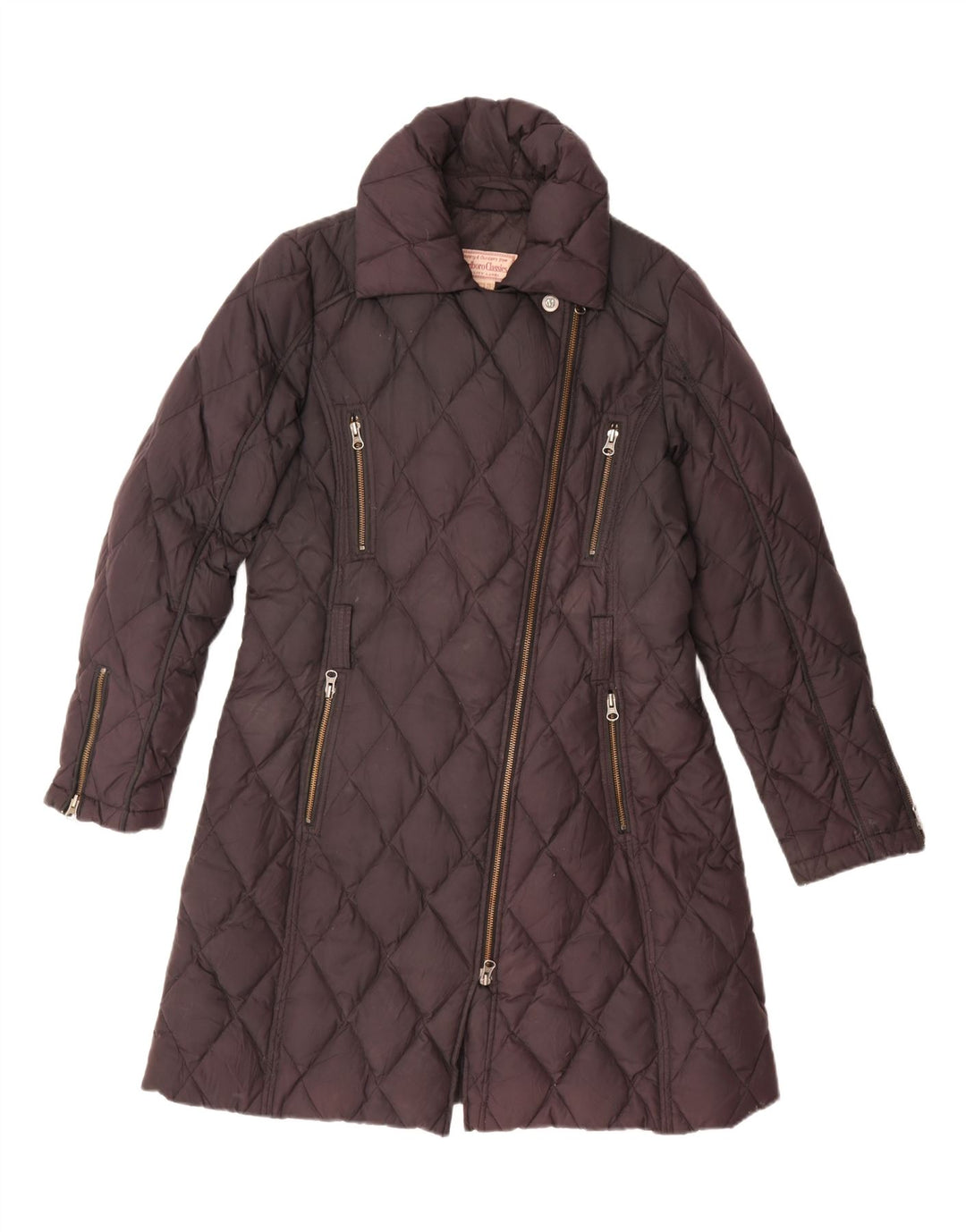 Marlboro Classics Womens Quilted Overcoat EU 42 Large Black