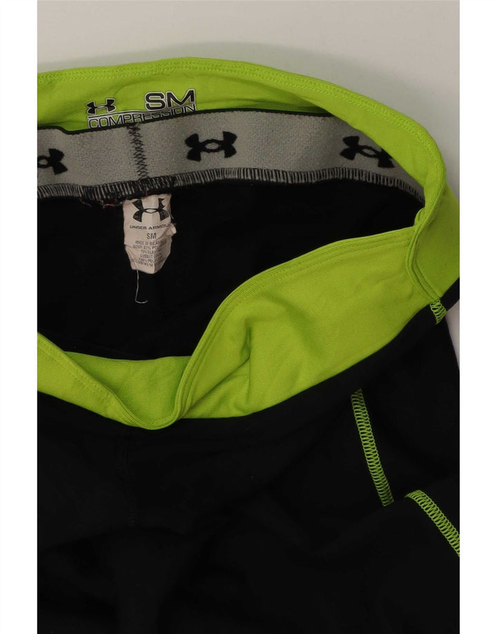 Under Armour Womens Leggings UK 8 Small Black Colourblock Polyester