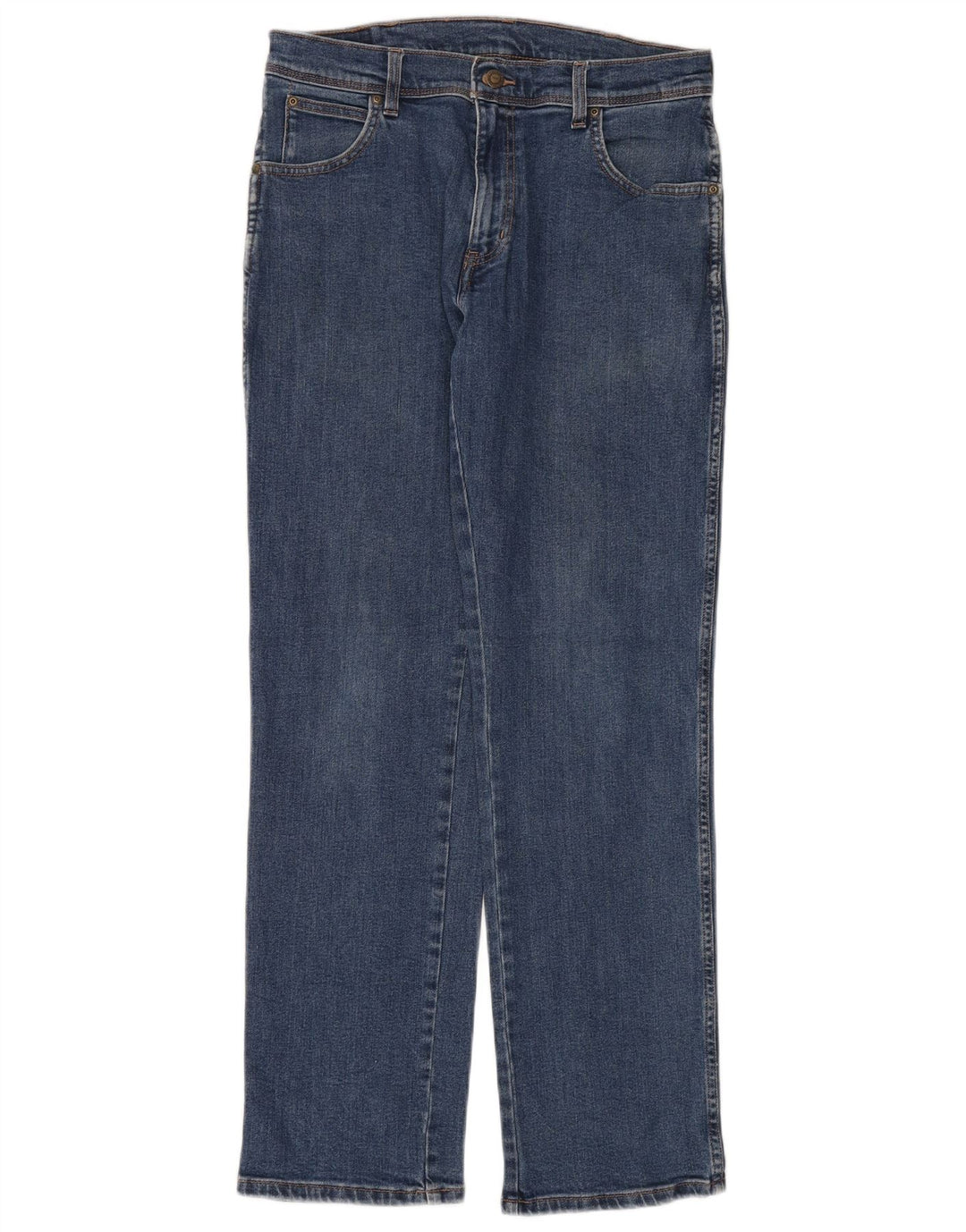 WRANGLER Mens Regular Fit Straight Jeans W32 L32 Blue Cotton