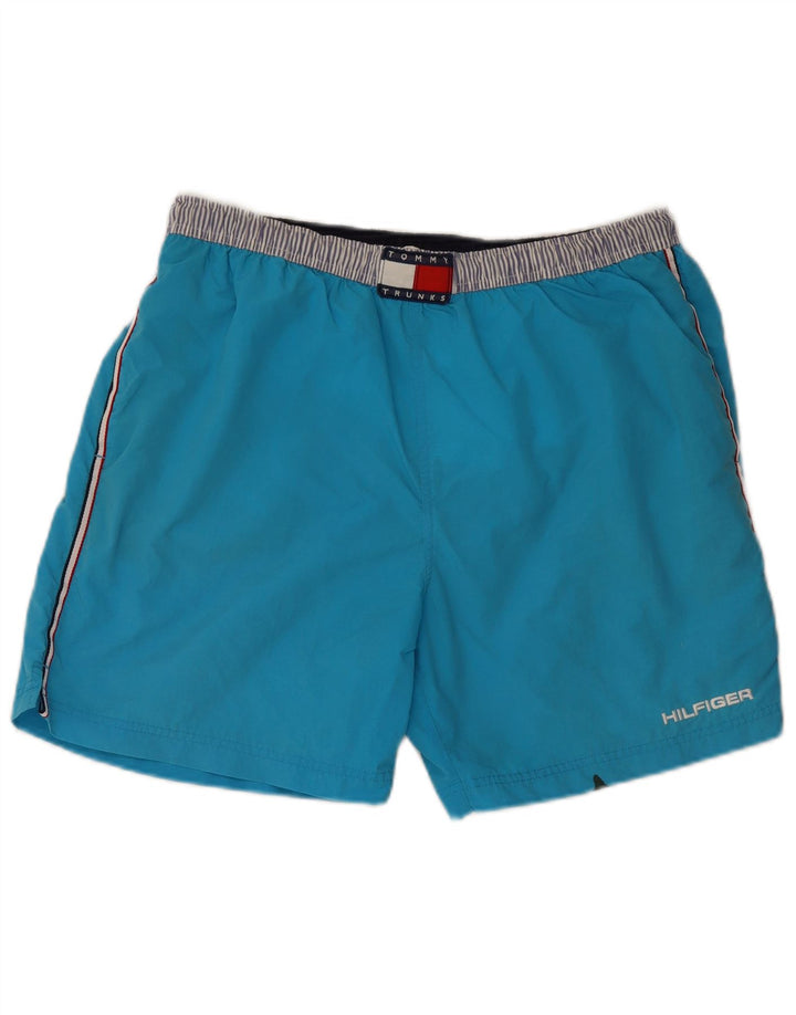 Tommy Hilfiger Mens Regular Swimming Shorts Large Blue Colourblock Nylon