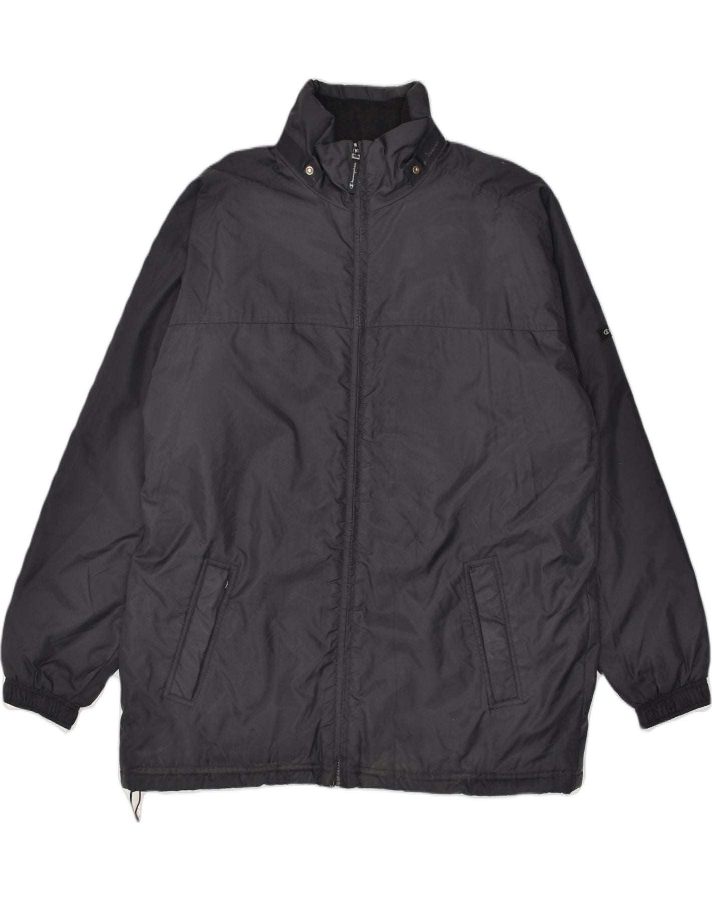 Black champion windbreaker discount mens