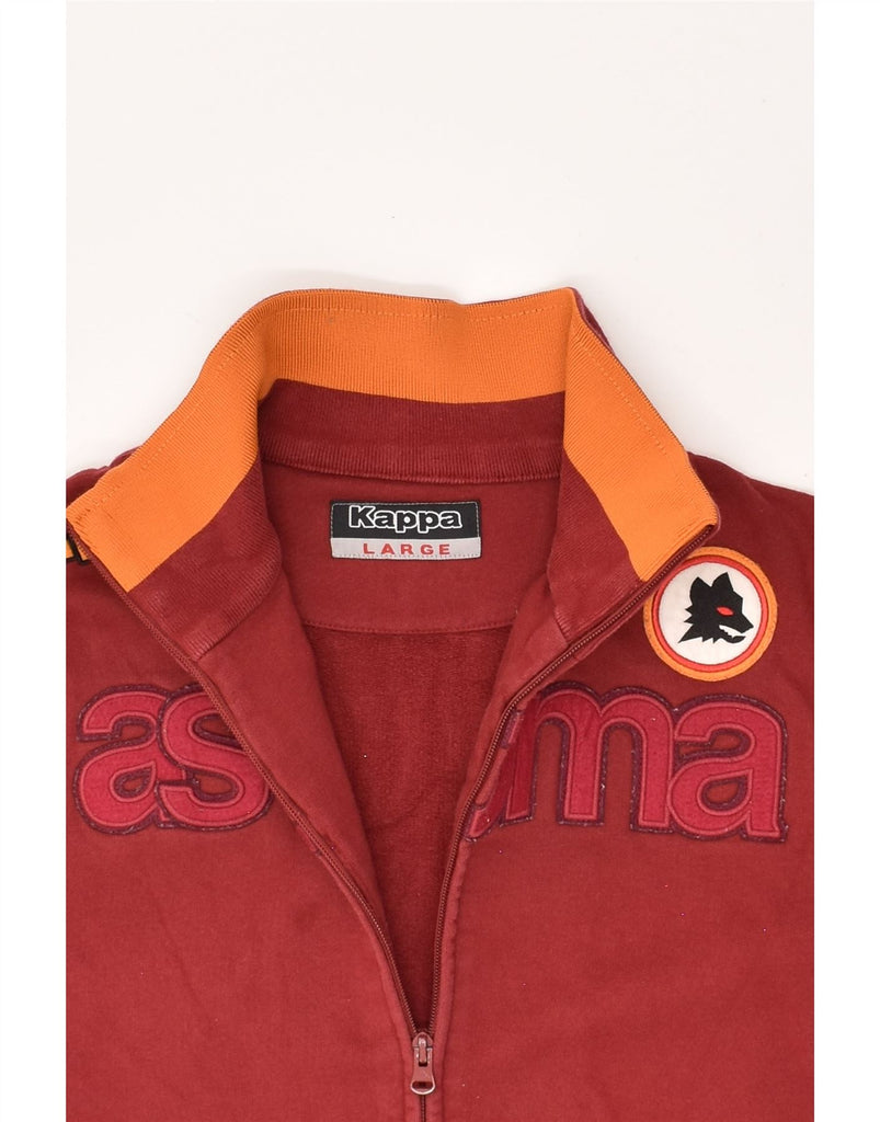 KAPPA Womens As Roma Graphic Tracksuit Top Jacket UK 16 Large Burgundy | Vintage Kappa | Thrift | Second-Hand Kappa | Used Clothing | Messina Hembry 