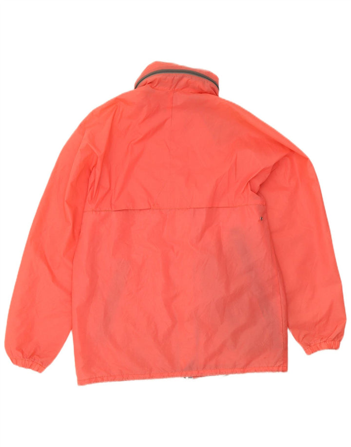 K-Way Womens Hooded Rain Jacket UK 16 Large Orange