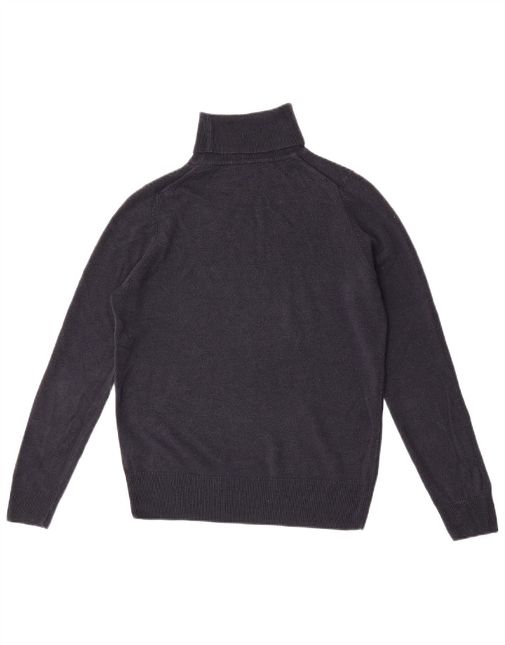 Marks & Spencer Womens Roll Neck Jumper Sweater UK 10 Small Navy Blue
