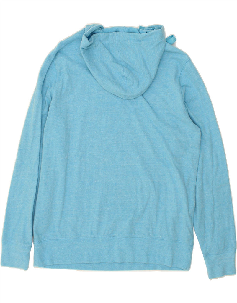 CHAMPION Womens Graphic Hoodie Jumper UK 16 Large Blue Flecked Cotton Vintage Champion and Second-Hand Champion from Messina Hembry 