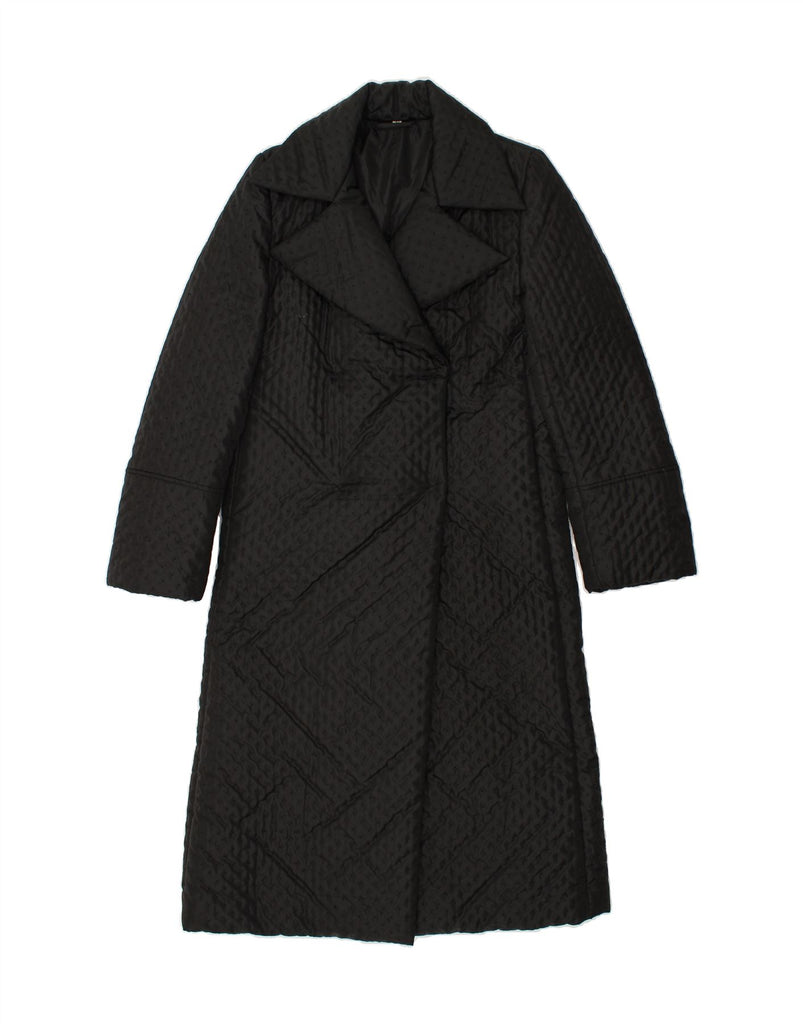 VINTAGE Womens Padded Coat IT 42 Medium Black Polyester | Vintage Vintage | Thrift | Second-Hand Vintage | Used Clothing | Messina Hembry 