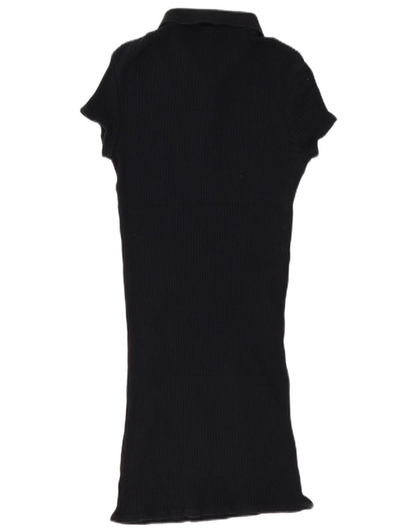 Urban Outfitters Womens Polo Dress UK 10 Small Black Cotton
