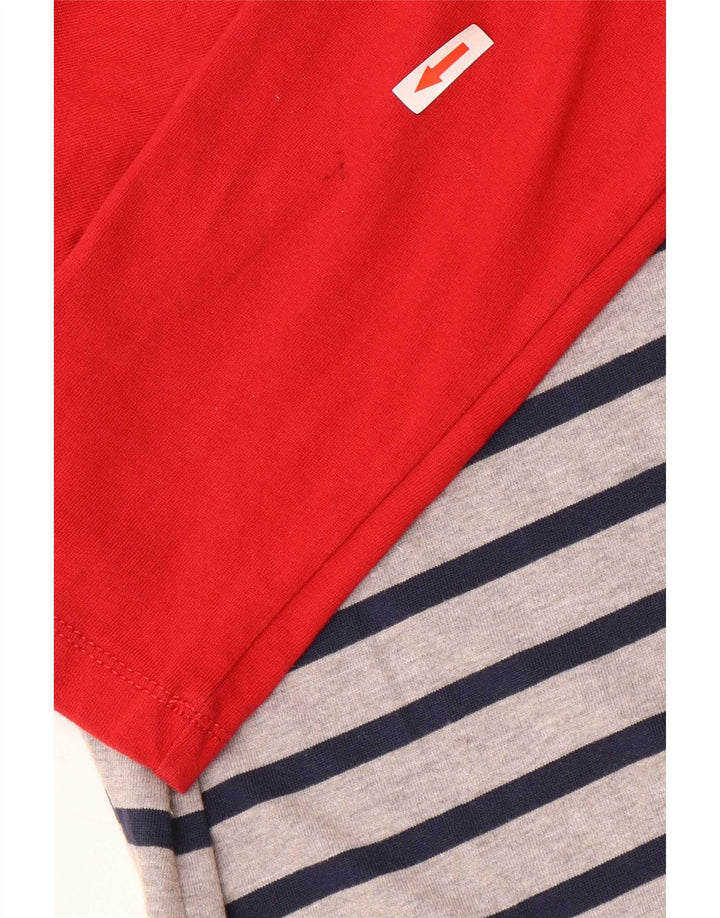 Tommy Hilfiger Womens 3/4 Sleeve Basic Dress UK 12 Medium Red Striped