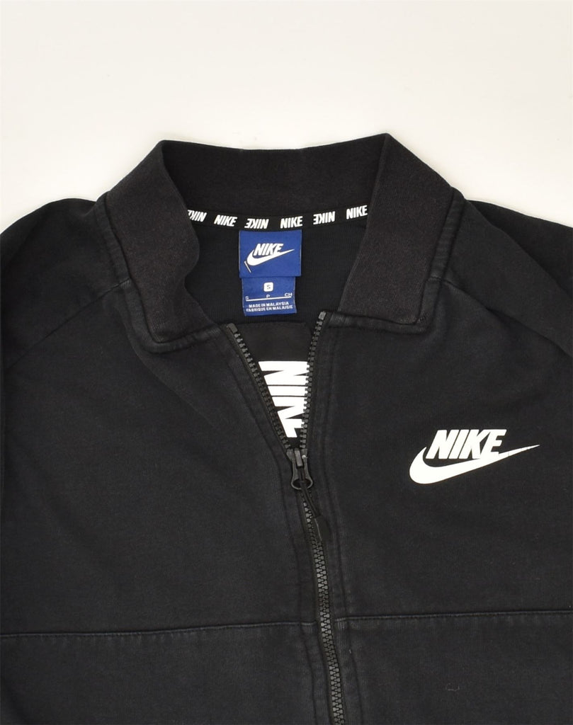 NIKE Mens Tracksuit Top Jacket Small Black Cotton | Vintage Nike | Thrift | Second-Hand Nike | Used Clothing | Messina Hembry 