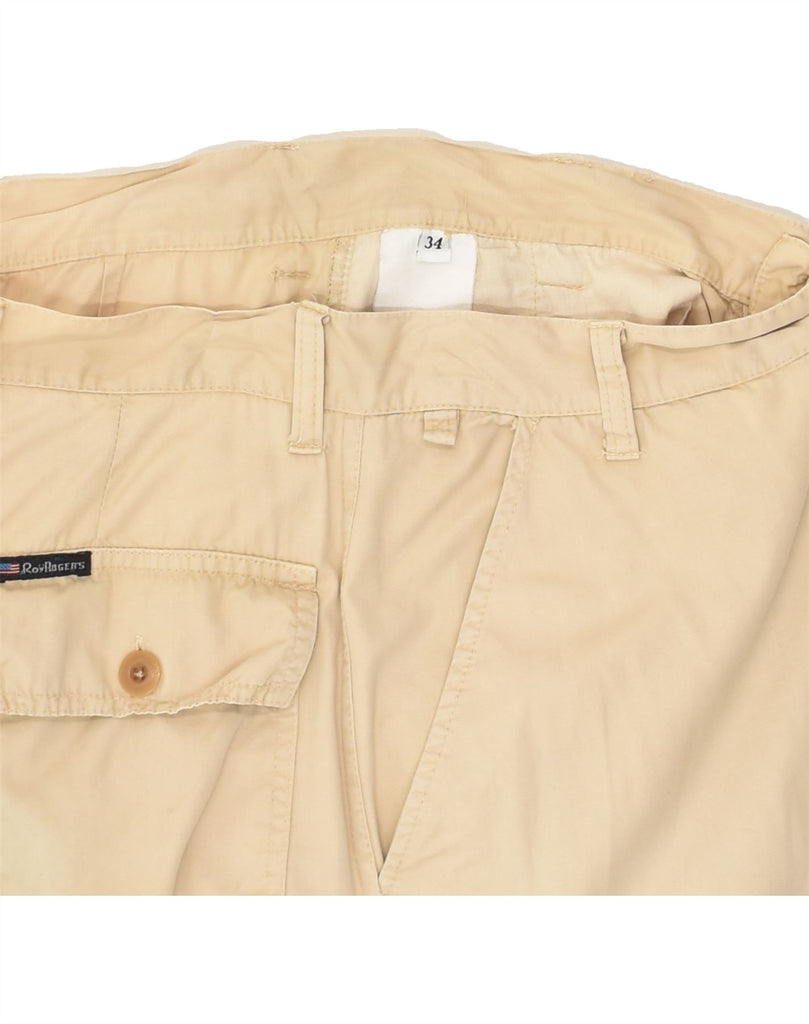 ROY ROGERS Mens Straight Cargo Trousers W34 L29 Beige Cotton | Vintage Roy Rogers | Thrift | Second-Hand Roy Rogers | Used Clothing | Messina Hembry 